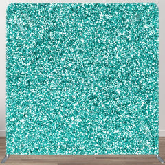 Aperturee - Aperturee Simple Blue Sparkling Fabric Backdrop Cover For Party