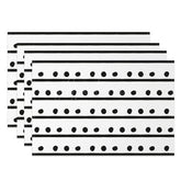 Aperturee - Aperturee Simple Boho White Black Dots Lines Set of 4 Placemats