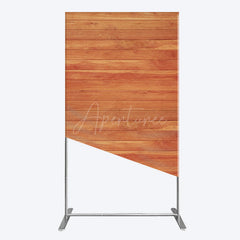 Aperturee - Aperturee Simple Brown Wooden Happy Birthday Rectangle Backdrop