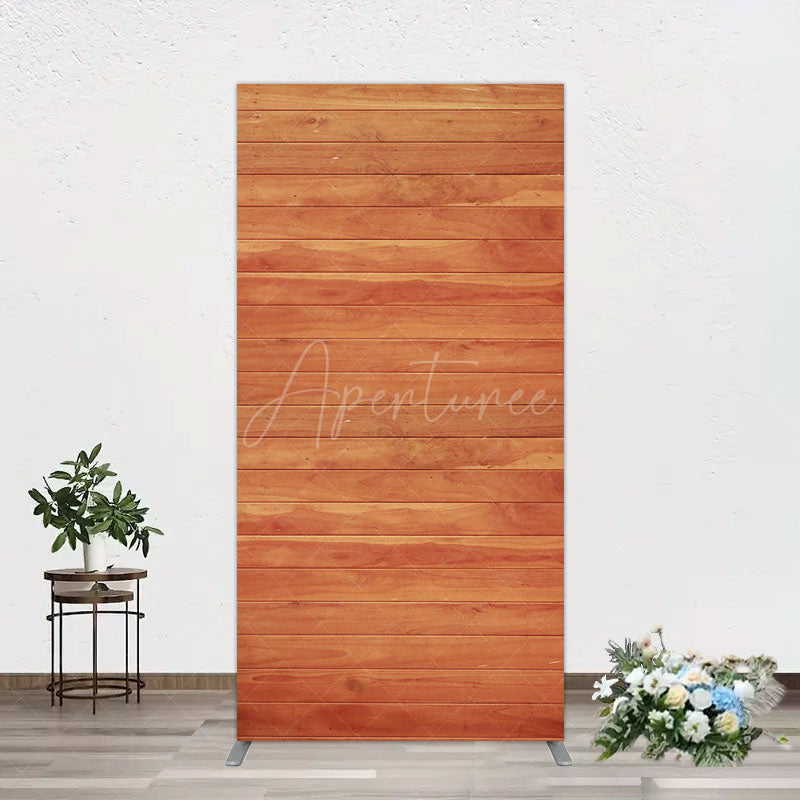 Aperturee - Aperturee Simple Brown Wooden Happy Birthday Rectangle Backdrop