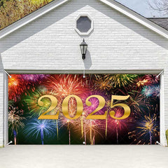 Aperturee - Aperturee Simple Colorful Sparks Night 2025 Garage Door Banner