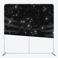 Aperturee - Aperturee Simple Glitter Star Fabric Backdrop Cover for Birthday