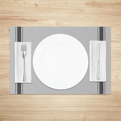 Aperturee - Aperturee Simple Modern Black Grey Dining Set of 4 Placemats