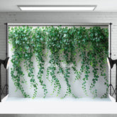 Aperturee - Aperturee Simple Natural Plant Leaves Spring Photo Backdrop