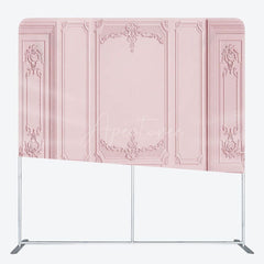 Aperturee - Aperturee Simple Pink Theme Fabric Backdrop Cover for Birthday