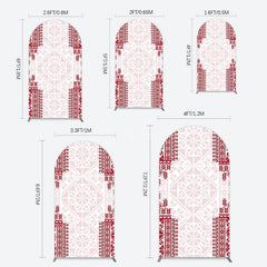 Aperturee - Aperturee Simple Slovakia Pattern Happy Birthday Arch Backdrop