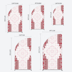 Aperturee - Aperturee Simple Slovakia Pattern Happy Birthday Half Moon Arch Backdrop