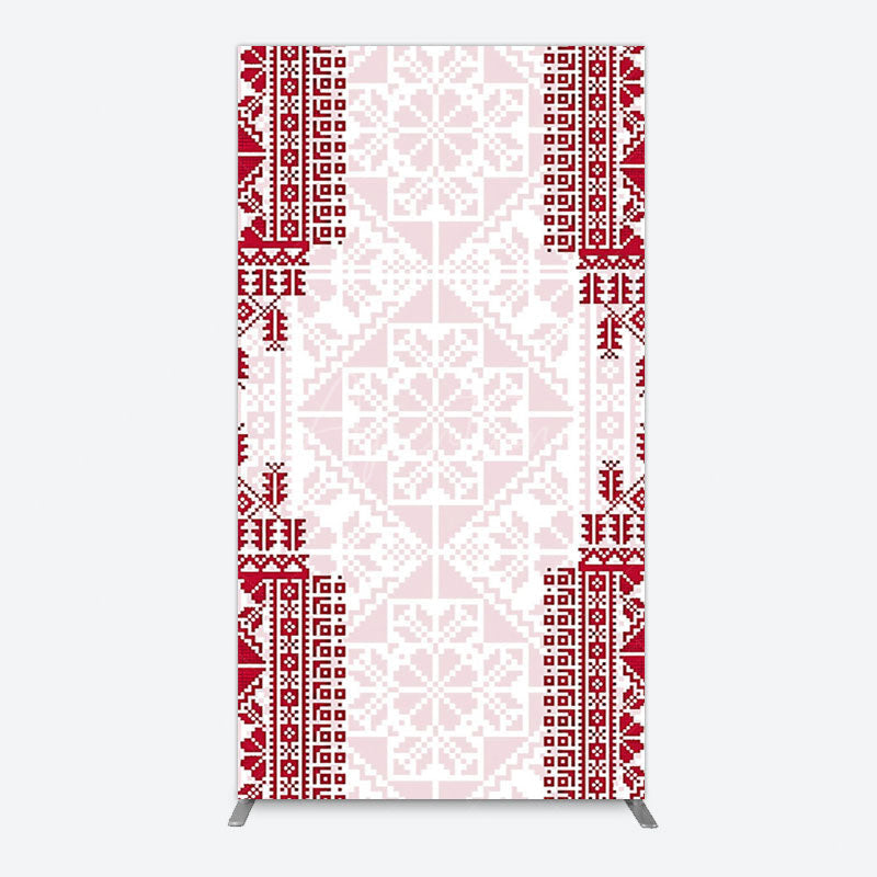 Aperturee - Aperturee Simple Slovakia Pattern Happy Birthday Rectangle Backdrop