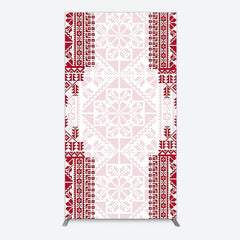 Aperturee - Aperturee Simple Slovakia Pattern Happy Birthday Rectangle Backdrop