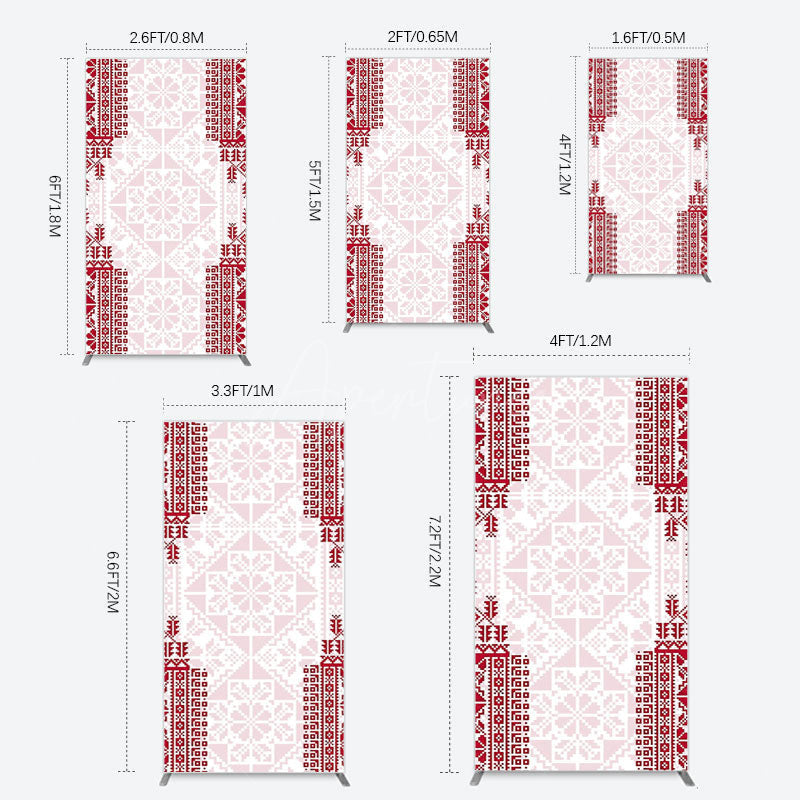 Aperturee - Aperturee Simple Slovakia Pattern Happy Birthday Rectangle Backdrop