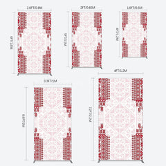 Aperturee - Aperturee Simple Slovakia Pattern Happy Birthday Rectangle Backdrop