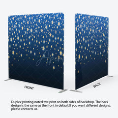 Aperturee - Aperturee Simple Sparkling Stars Blue Party Backdrop Cover