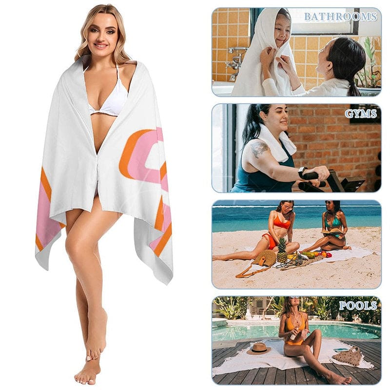 Aperturee - Aperturee Simple Stripe Summer Custom Name Beach Towel For Boy