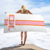 Aperturee - Aperturee Simple Stripe Summer Custom Name Beach Towel For Boy