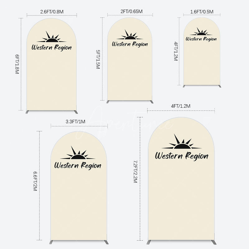 Aperturee - Aperturee Simple Vibe Western Region Birthday Arch Backdrop