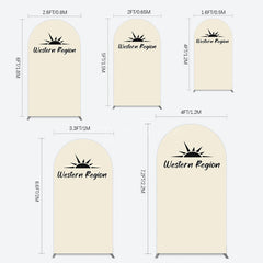 Aperturee - Aperturee Simple Vibe Western Region Birthday Arch Backdrop