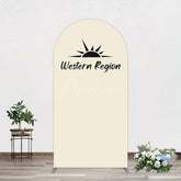 Aperturee - Aperturee Simple Vibe Western Region Birthday Arch Backdrop