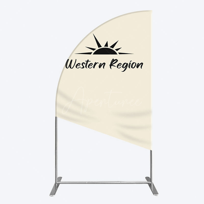 Aperturee - Aperturee Simple Vibe Western Region Birthday Half Moon Arch Backdrop