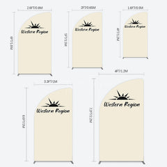 Aperturee - Aperturee Simple Vibe Western Region Birthday Half Moon Arch Backdrop