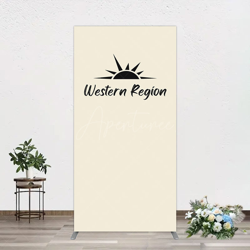 Aperturee - Aperturee Simple Vibe Western Region Birthday Rectangle Backdrop