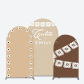 Aperturee - Aperturee Simple White Lace Qulito Lindo Birthday Arch Backdrop