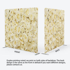 Aperturee - Aperturee Simple Yellow Roses Backdrop Cover For Party Decor