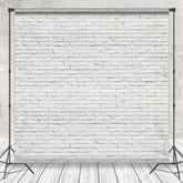 Aperturee - Aperturee Sleek Grey Brick Wall Texture Minimalist Backdrop