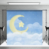 Aperturee - Aperturee Sleep Tight Blue Moon Birthday Cake Smash Backdrop