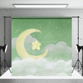 Aperturee - Aperturee Sleep Tight Green Moon Birthday Cake Smash Backdrop