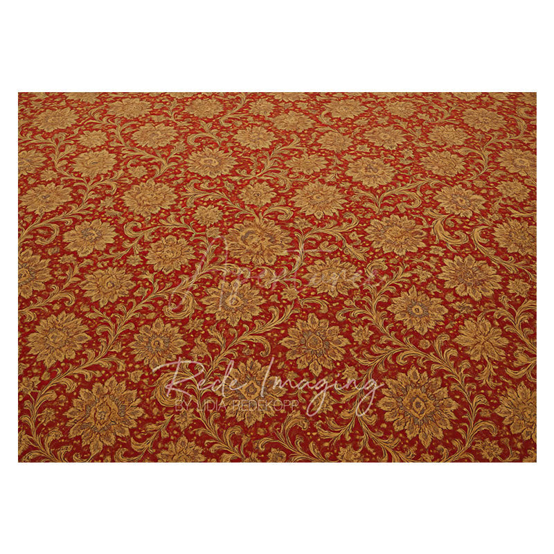 Aperturee - Aperturee Slovakia Floral Pattern Rubber Floor Mat For Photo