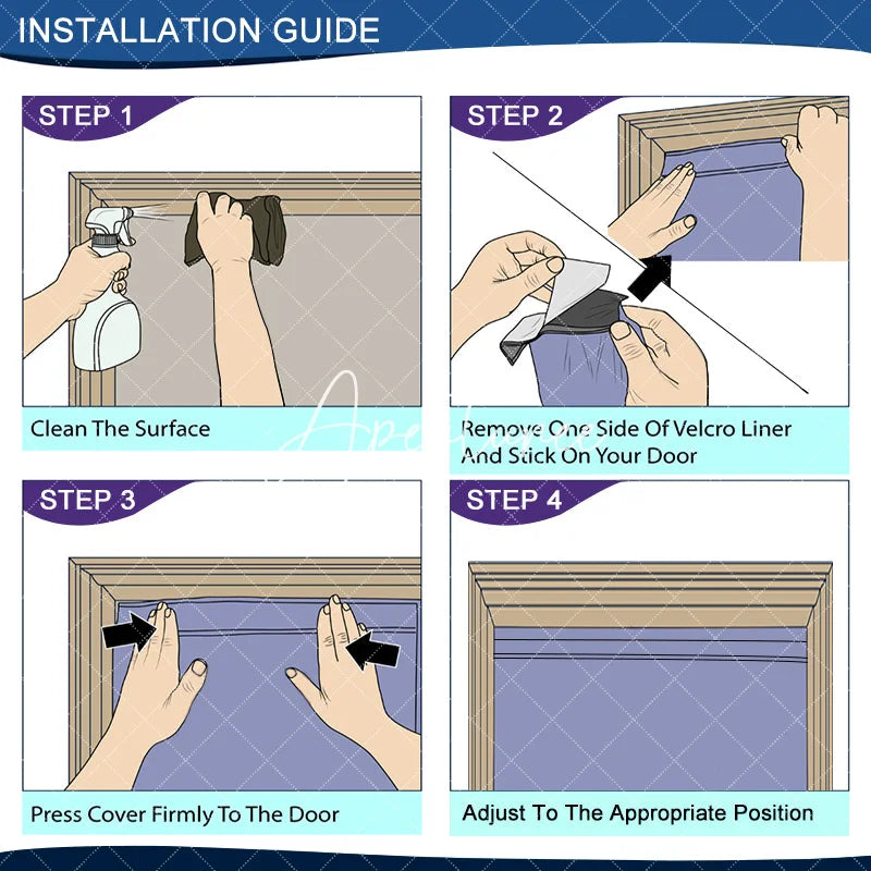 Aperturee - Aperturee Smiling Santa Claus and Decorated Christmas Tree with Presents Holiday Door Cover Festive Winter Decor
