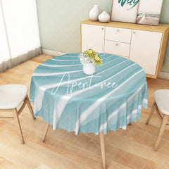 Aperturee - Aperturee Smooth Gradient Blue White Rectangle Tablecloth