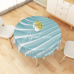 Aperturee - Aperturee Smooth Gradient Blue White Rectangle Tablecloth