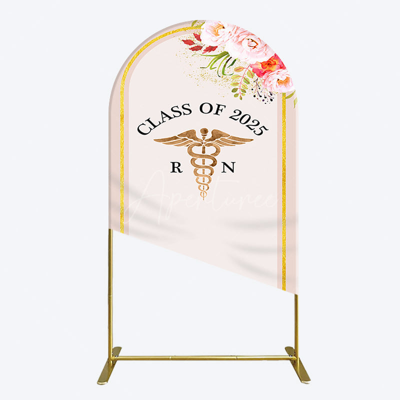 Aperturee - Aperturee Snake Staff Class 2025 Nurse Graduation Arch Backdrop