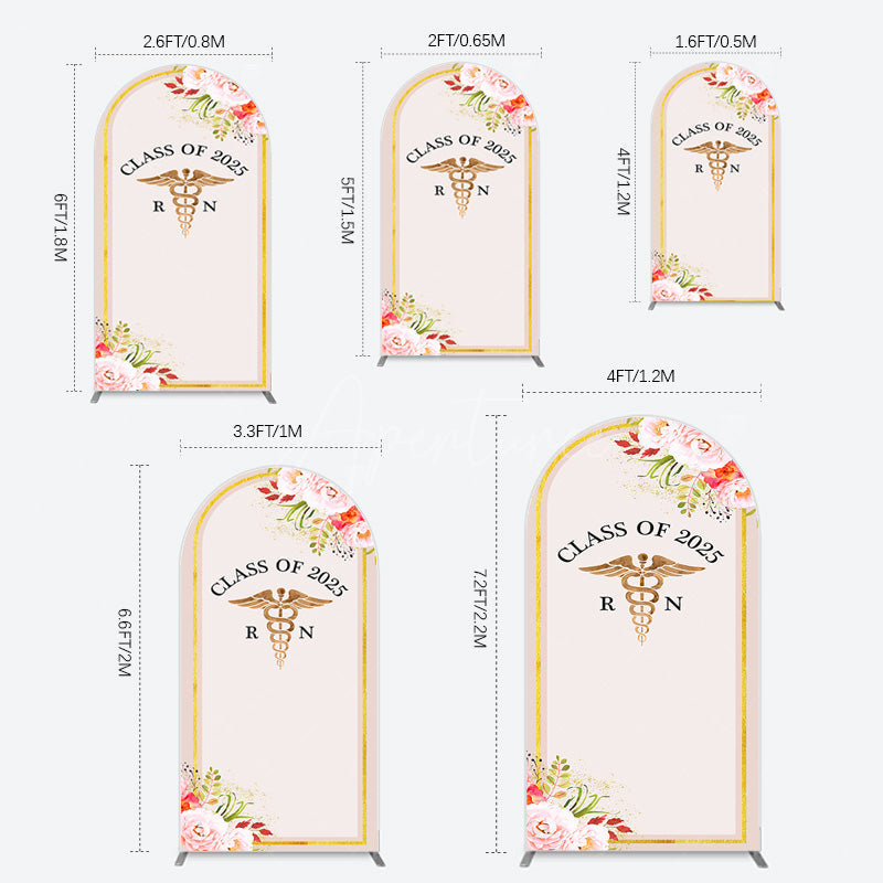 Aperturee - Aperturee Snake Staff Class 2025 Nurse Graduation Arch Backdrop