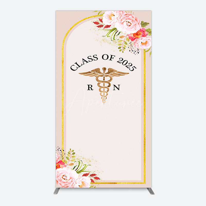 Aperturee - Aperturee Snake Staff Class 2025 Nurse Graduation Rectangle Backdrop