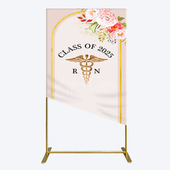 Aperturee - Aperturee Snake Staff Class 2025 Nurse Graduation Rectangle Backdrop