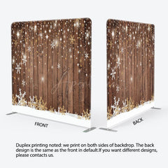 Aperturee - Aperturee Snowflake Wood Christmas Bokeh Pillow Cover Backdrop