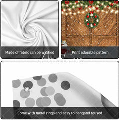 Aperturee - Aperturee Snowy Barn Door Christmas Tree Garage Door Banner