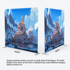 Aperturee - Aperturee Snowy Mountain Christmas Island Pillow Cover Backdrop