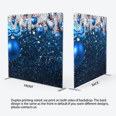 Aperturee - Aperturee Snowy Pine Leaves Christmas Pillow Case Backdrop