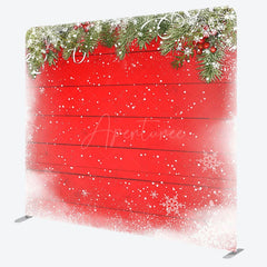 Aperturee - Aperturee Snowy Pleasant Christmas Tree Pillow Cover Backdrop