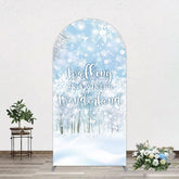 Aperturee - Aperturee Snowy Walking In A Winter Wonderland Arch Backdrop