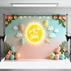 Aperturee - Aperturee Soak Up The Sun Floral Hawaii Beach Summer Backdrop