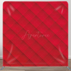 Aperturee - Aperturee Sofa Texture Red Plaid Backdrop Cover For Birthday