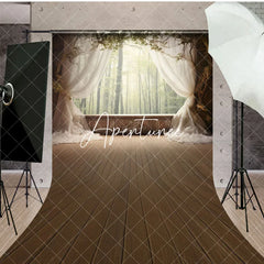 Aperturee - Aperturee Soft Curtain Window Bamboo Forest Scene Sweep Backdrop