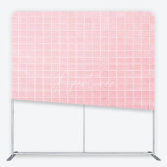 Aperturee - Aperturee Soft Pastel Pink Tile Pattern Square Double-Sided Backdrop Modern Minimalist Design for Photography