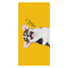 Aperturee - Aperturee Solid Color Custom Pet Photo Beach Towel For Summer