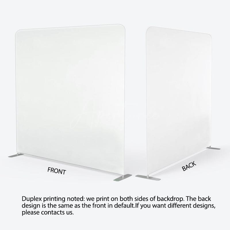 Aperturee - Aperturee Solid Color White Photo Booth Square Pillow Case Backdrop