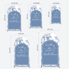 Aperturee - Aperturee Something Blue Before I Do Bridal Shower Arch Backdrop